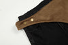 Rinse Black Bell Denim with Brown Panel