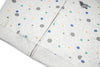 Polka Dot Full-Zip Sweatshirt Jacket