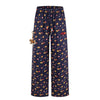 Vintage Wide Leg Karikatür Baskılı Pantolon, yan görünüm — Navra Wear