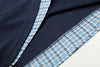 Plaid Layered Short-Sleeve Collar-Knit Shirt