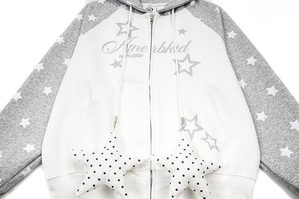 Star-Studded Colorblock Sweatshirt alternatif görünüm