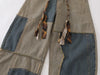 Mosaic Bell-Leg Denim Trousers