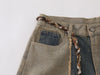 Mosaic Bell-Leg Denim Trousers