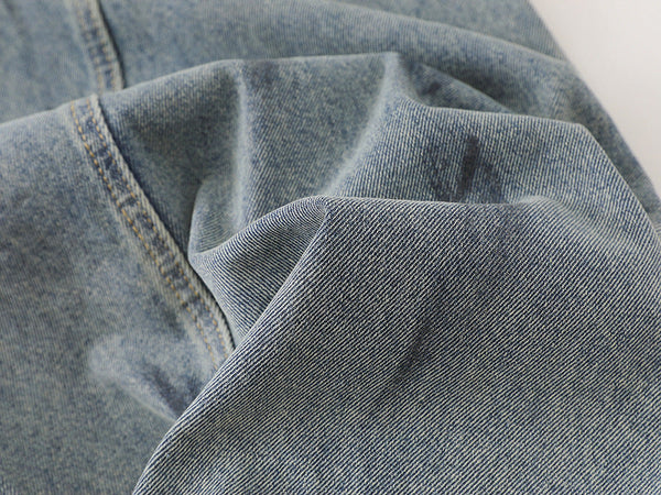 Faded Light Blue Bell-Leg Denim alternatif görünüm