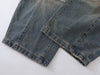 Yıkanmış Yırtık Detaylı İspanyol Paça Jean Pantolon, yan görünüm — Navra Wear