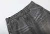 Faded Charcoal Paint-Splatter Bell-Leg Denim