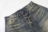 Faded Bell-Leg High-Waisted Denim