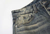 Faded Bell-Leg High-Waisted Denim