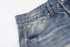 Yıkanmış Yırtık Detaylı Yüksek Bel İspanyol Paça Jean Pantolon, stil görünüm — Navra Wear