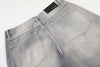 Yıkanmış Yırtık Detaylı İspanyol Paça Jean Pantolon, yan görünüm — Navra Wear