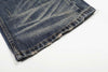 Yıkanmış Yırtık Detaylı İspanyol Paça Jean Pantolon, arka görünüm — Navra Wear