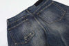 Yıkanmış Yırtık Detaylı İspanyol Paça Jean Pantolon, yan görünüm — Navra Wear