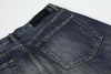Yıkanmış Yırtık Detaylı İspanyol Paça Jean Pantolon, yakın çekim — Navra Wear