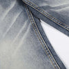 Faded High-Waisted Bell-Leg Denim