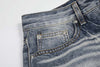 Faded High-Waisted Bell-Leg Denim