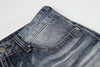 Yıkanmış Yüksek Bel İspanyol Paça Jean Pantolon, model üzerinde — Navra Wear