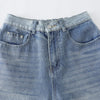 Faded Light Blue Bell-Leg Denim