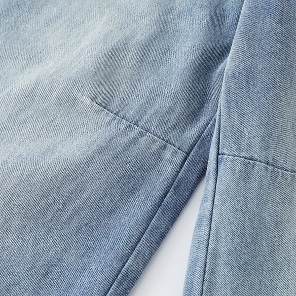 Faded Light Blue Bell-Leg Denim alternatif görünüm
