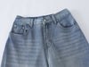 Faded Light Blue Bell-Leg Denim