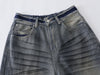 Vintage Yıkanmış Yırtık Detaylı İspanyol Paça Jean Pantolon, yan görünüm — Navra Wear