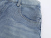 Yıkanmış İspanyol Paça Jean Pantolon, model üzerinde — Navra Wear