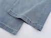 Yıkanmış İspanyol Paça Jean Pantolon, yakın çekim — Navra Wear