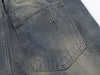 Vintage Yıkanmış Yırtık Detaylı İspanyol Paça Jean Pantolon, kombin görünüm — Navra Wear