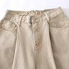 Beige High-Rise Wide-Leg