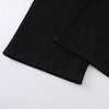 High-Waisted Black Bell-Leg Denim