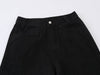 High-Waisted Black Bell-Leg Denim