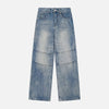 DAXUEN Wide-leg denim jeans with distressed finish