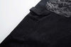İspanyol Paça Mermer Desenli Jean Pantolon, yan görünüm — Navra Wear