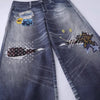 Relaxed Blue Denim with Graphics