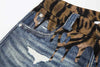 Yıkanmış Yırtık Detaylı İspanyol Paça Jean Pantolon, önden görünüm — Navra Wear