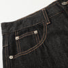 Bell-Leg Easy-Cut Denim Trousers