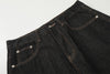 Bell-Leg Easy-Cut Denim Trousers