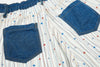 Wide Leg Çizgili Pantolon, yakın çekim — Navra Wear