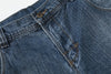 Vintage İspanyol Paça Jean Pantolon, detay görünüm — Navra Wear