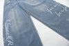 İspanyol Paça Jean Pantolon, model üzerinde — Navra Wear