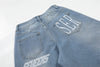 İspanyol Paça Jean Pantolon, stil görünüm — Navra Wear