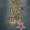 Wild Print Bell-Leg Denim