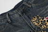 İspanyol Paça Leopar Desenli Jean Pantolon, detay görünüm — Navra Wear