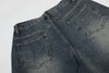 İspanyol Paça Leopar Desenli Jean Pantolon, yakın çekim — Navra Wear
