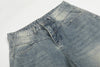 Faded Bell-Leg Denim Trousers