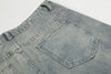 Yıkanmış Yırtık Detaylı İspanyol Paça Jean Pantolon, yan görünüm — Navra Wear