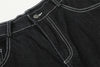 Stellar-Stitched Wide Leg Denim Shorts