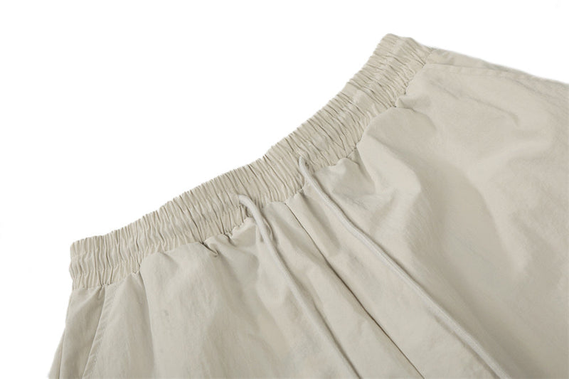 Star-Embroidered Wide Leg Street Pants