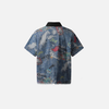 Denim Graffiti Print Oversized Vintage Top