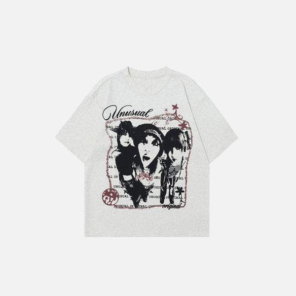 Polished Portrait Print Warm-Season T-Shirt alternatif görünüm