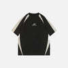 Sporty Mosaic Boxy-Fit Hip Hop T-Shirt